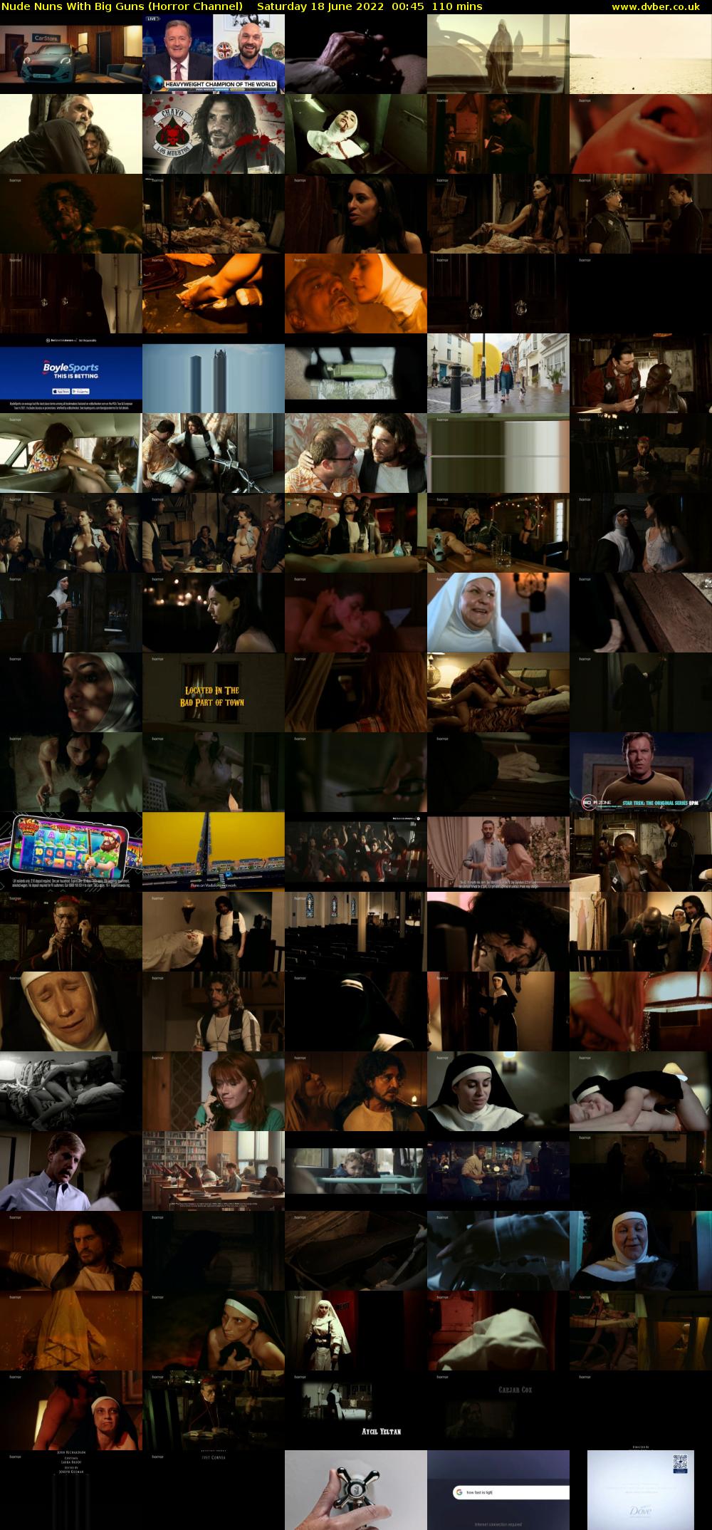 Nude Nuns With Big Guns (Horror Channel) Saturday 18 June 2022 00:45 - 02:35