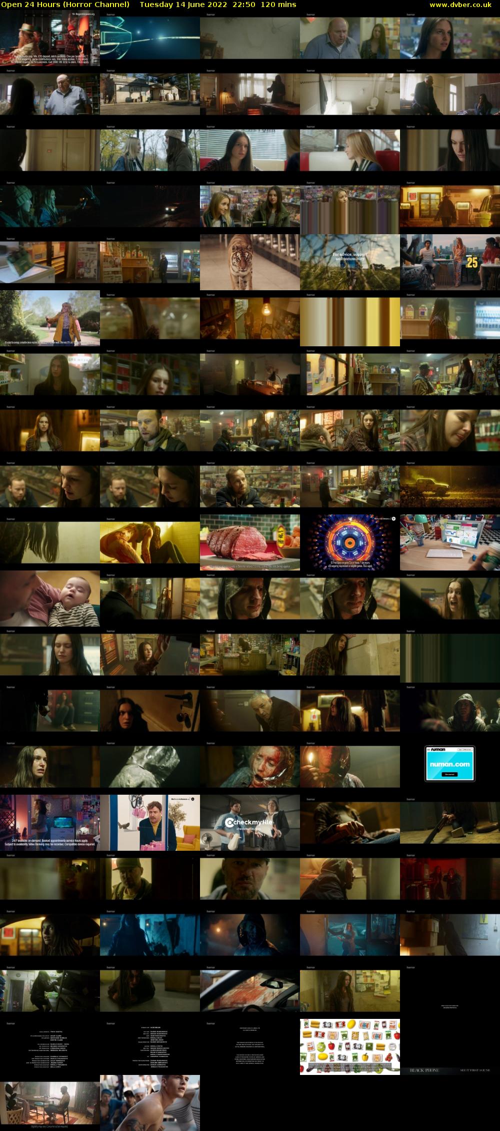 Open 24 Hours (Horror Channel) Tuesday 14 June 2022 22:50 - 00:50