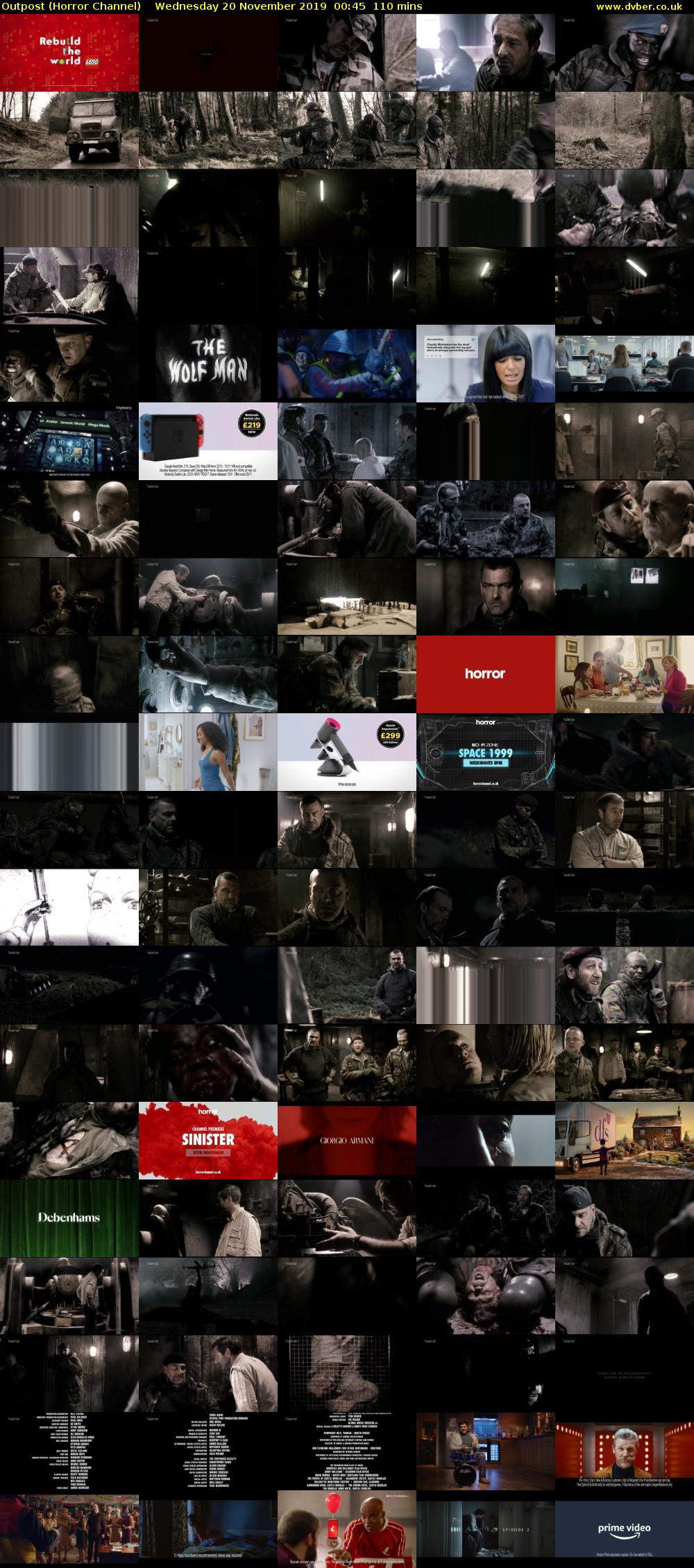 Outpost (Horror Channel) Wednesday 20 November 2019 00:45 - 02:35
