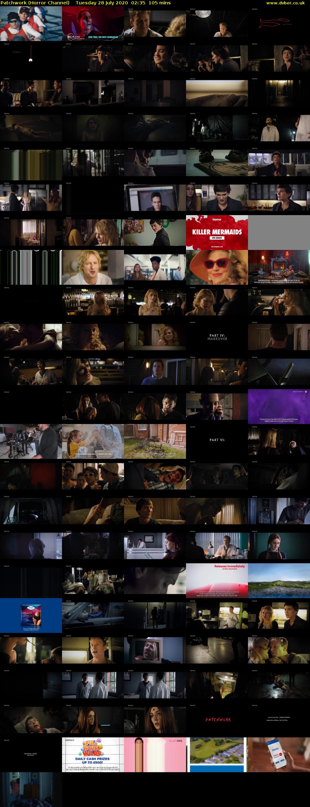 Patchwork (Horror Channel) Tuesday 28 July 2020 02:35 - 04:20