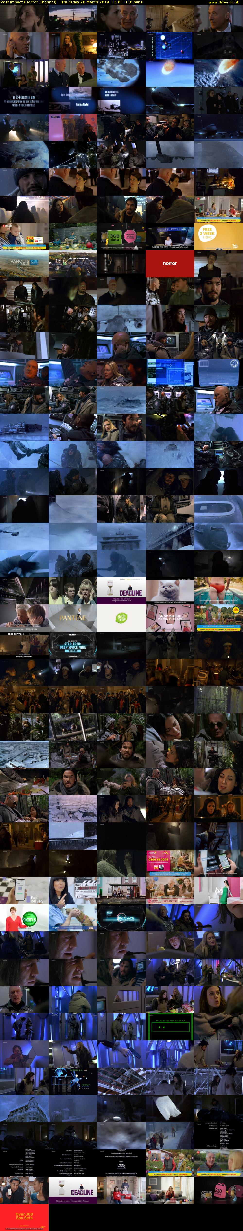 Post Impact (Horror Channel) Thursday 28 March 2019 13:00 - 14:50