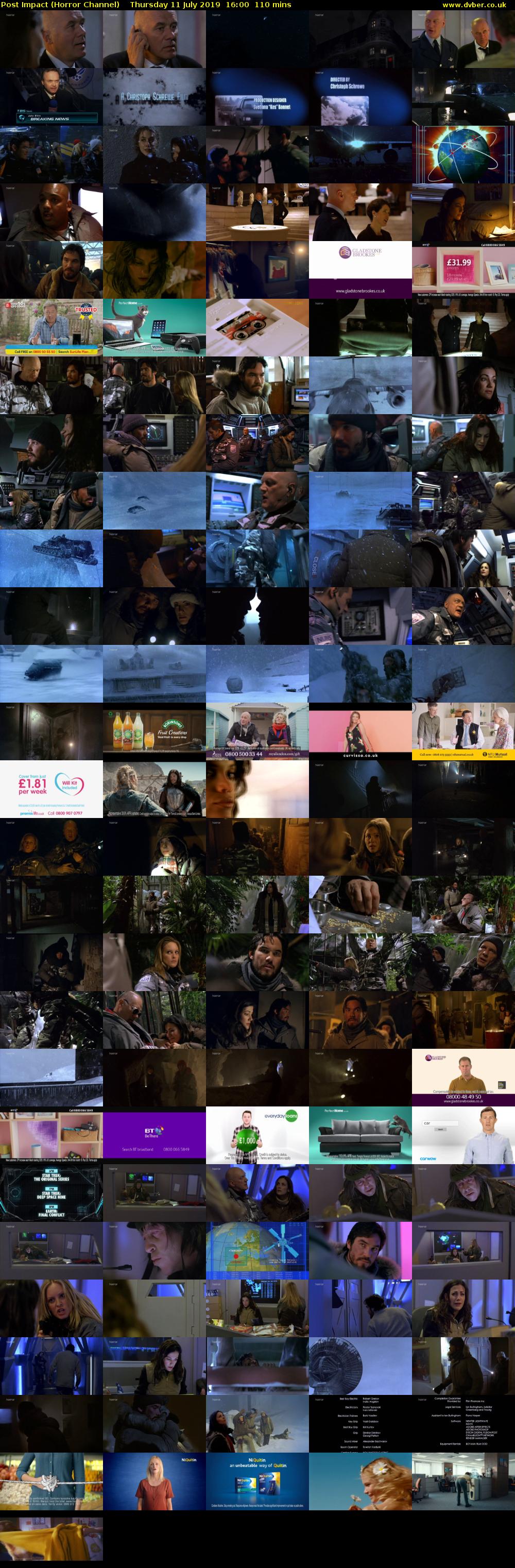 Post Impact (Horror Channel) Thursday 11 July 2019 16:00 - 17:50