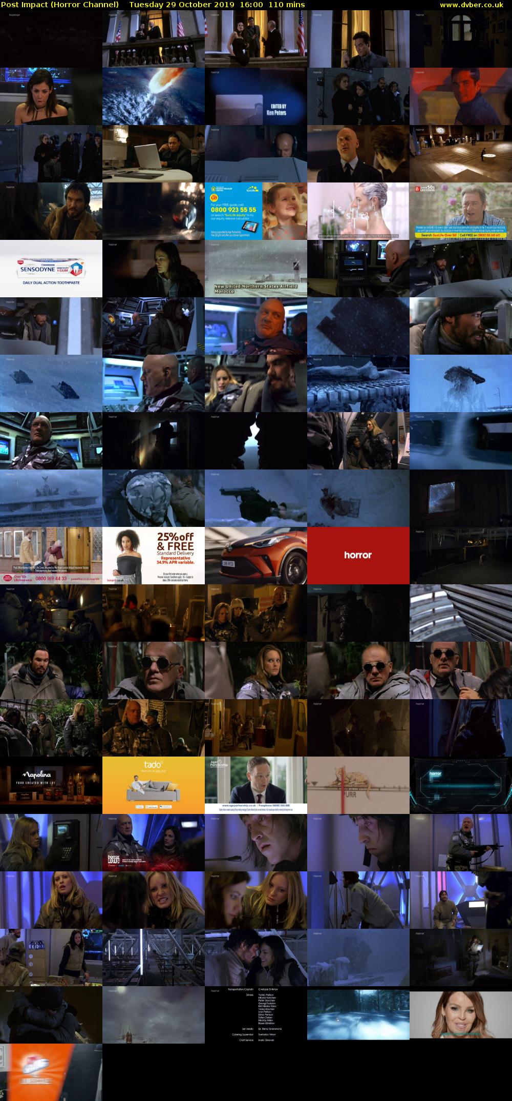 Post Impact (Horror Channel) Tuesday 29 October 2019 16:00 - 17:50