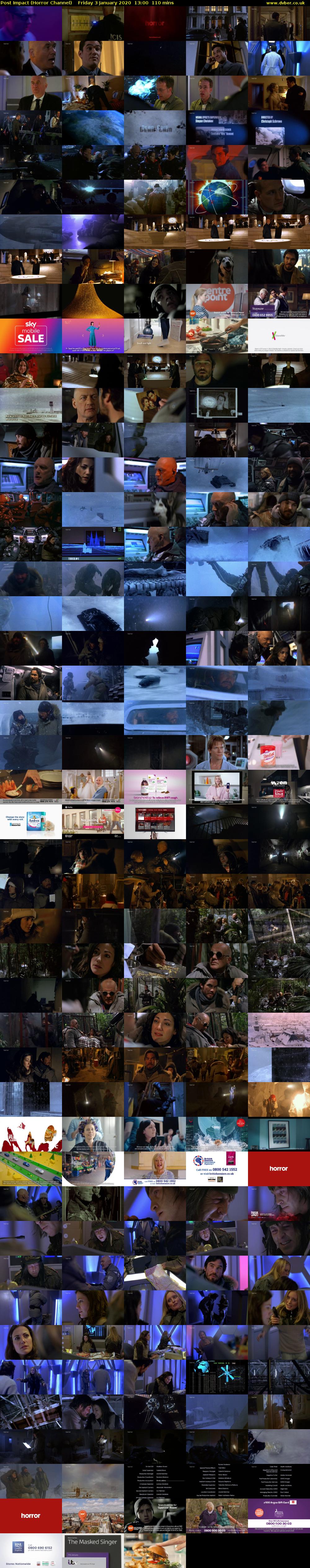Post Impact (Horror Channel) Friday 3 January 2020 13:00 - 14:50