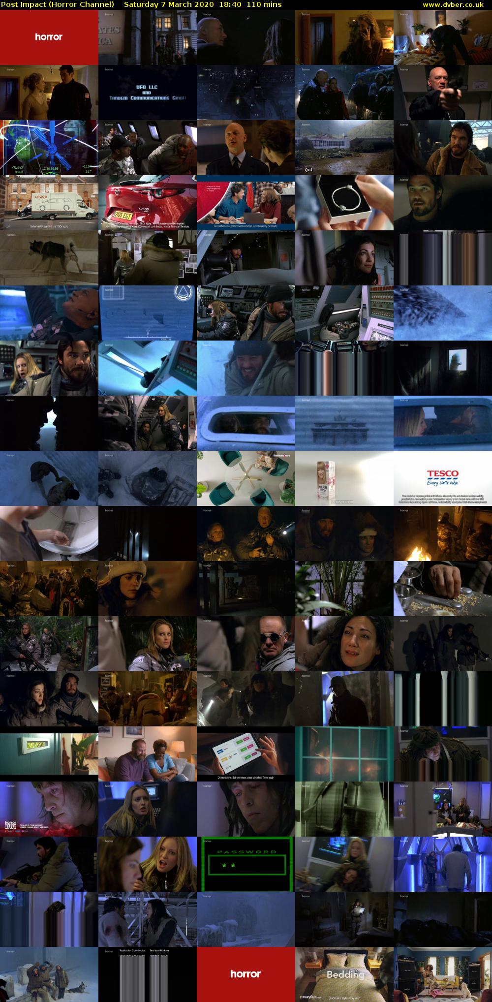 Post Impact (Horror Channel) Saturday 7 March 2020 18:40 - 20:30