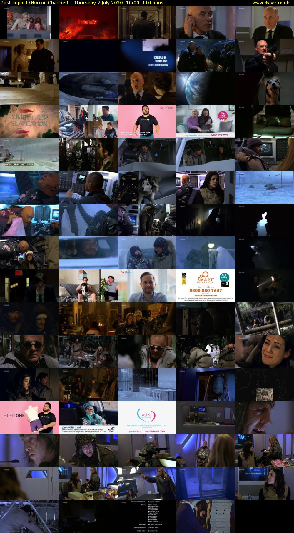 Post Impact (Horror Channel) Thursday 2 July 2020 16:00 - 17:50