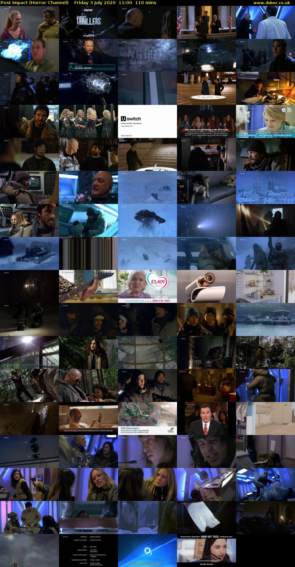 Post Impact (Horror Channel) Friday 3 July 2020 11:00 - 12:50