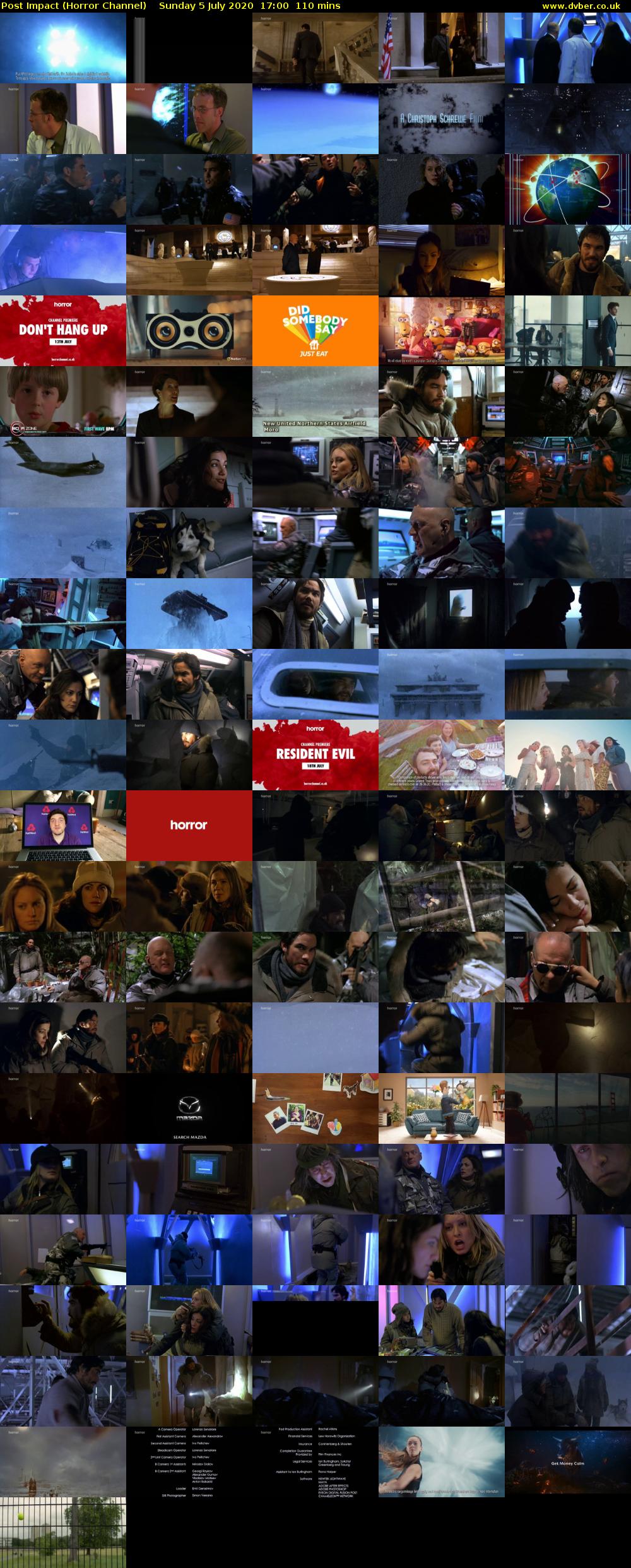 Post Impact (Horror Channel) Sunday 5 July 2020 17:00 - 18:50