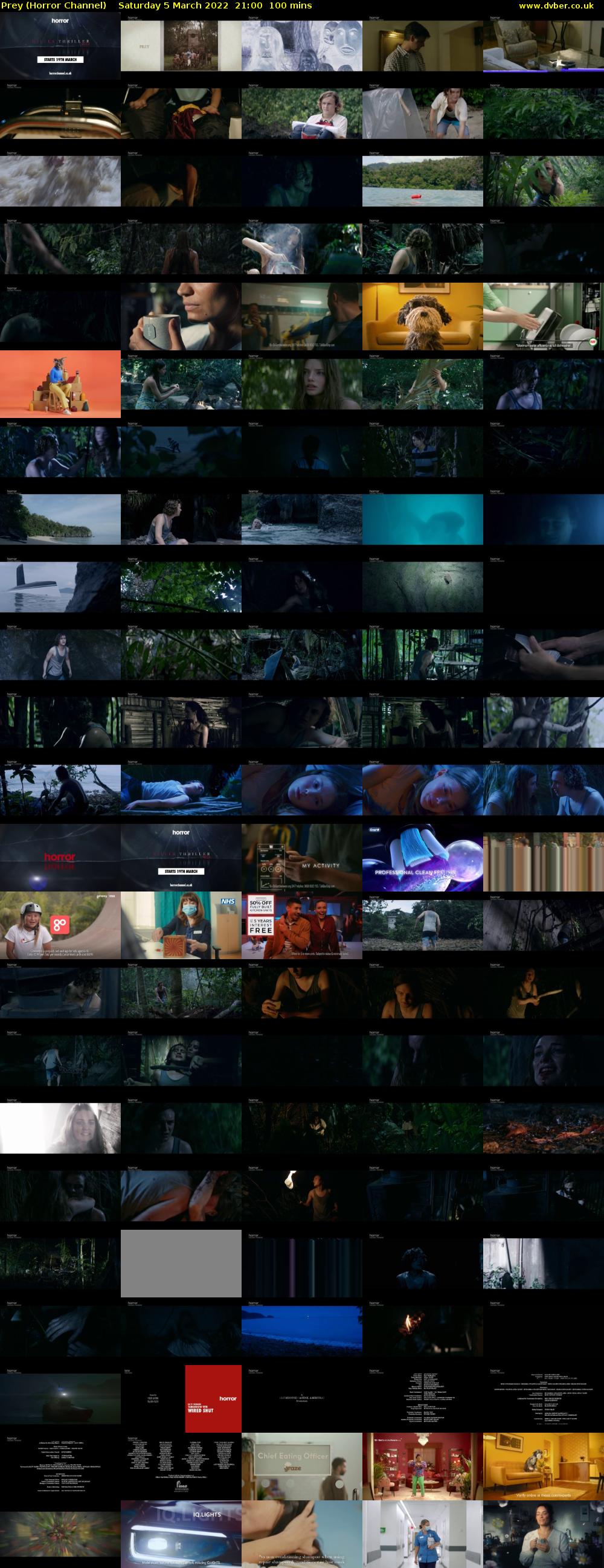 Prey (Horror Channel) Saturday 5 March 2022 21:00 - 22:40