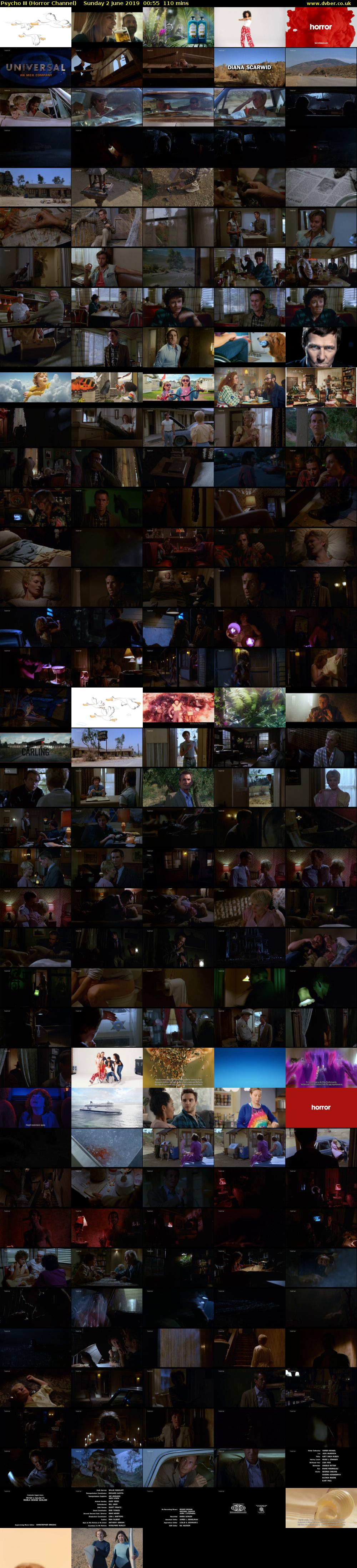 Psycho III (Horror Channel) Sunday 2 June 2019 00:55 - 02:45