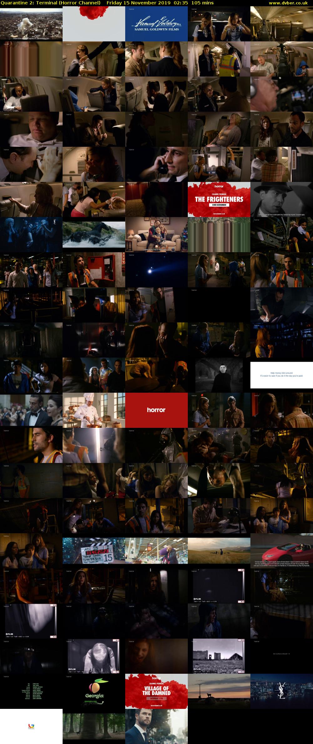 Quarantine 2: Terminal (Horror Channel) Friday 15 November 2019 02:35 - 04:20