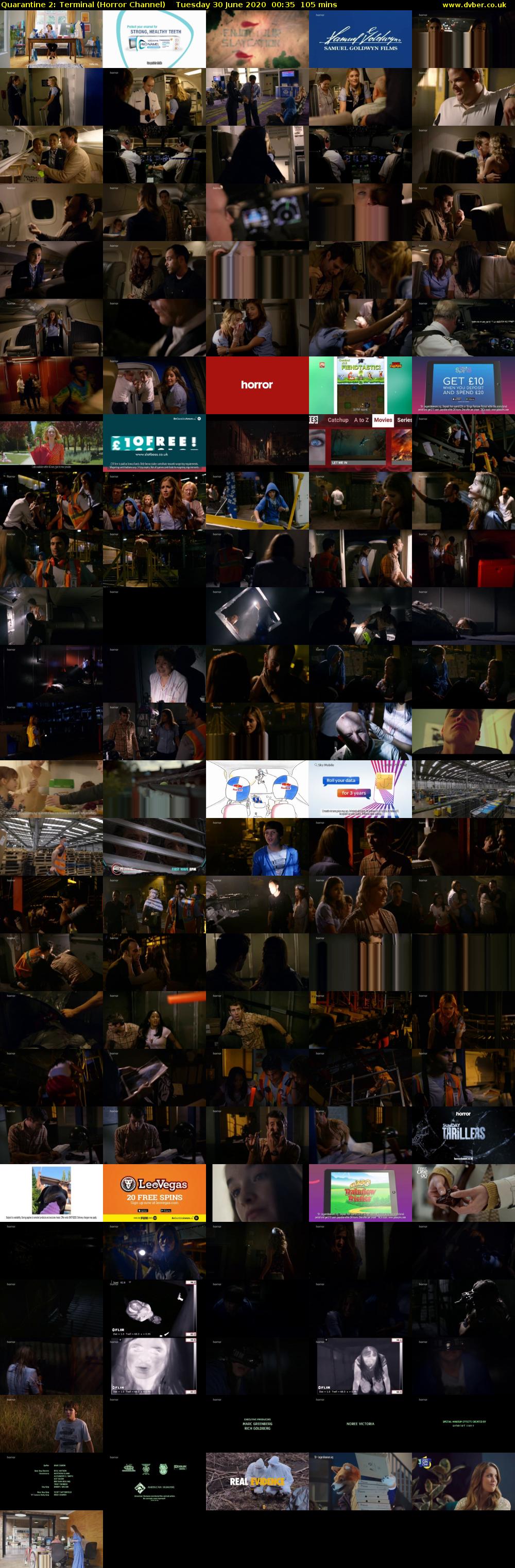 Quarantine 2: Terminal (Horror Channel) Tuesday 30 June 2020 00:35 - 02:20
