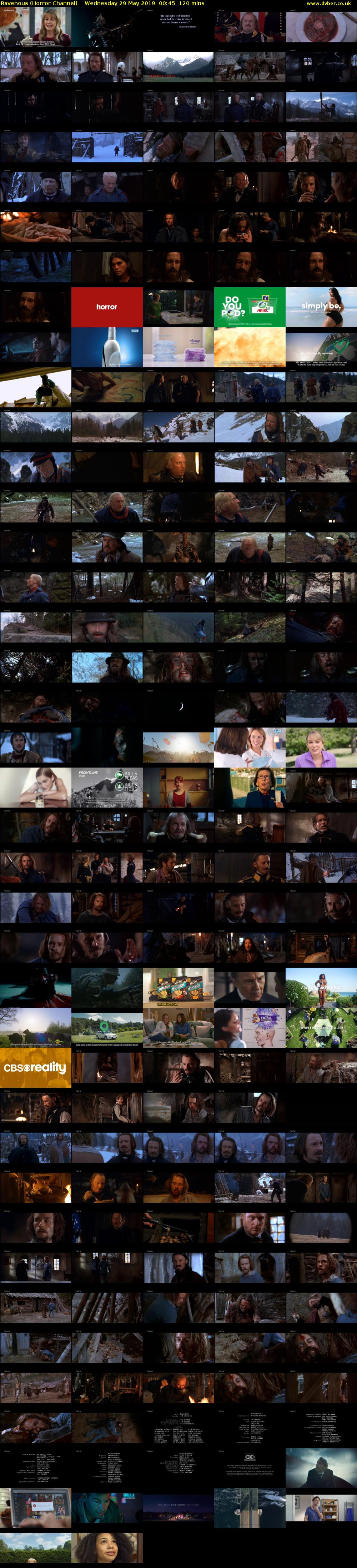 Ravenous (Horror Channel) Wednesday 29 May 2019 00:45 - 02:45