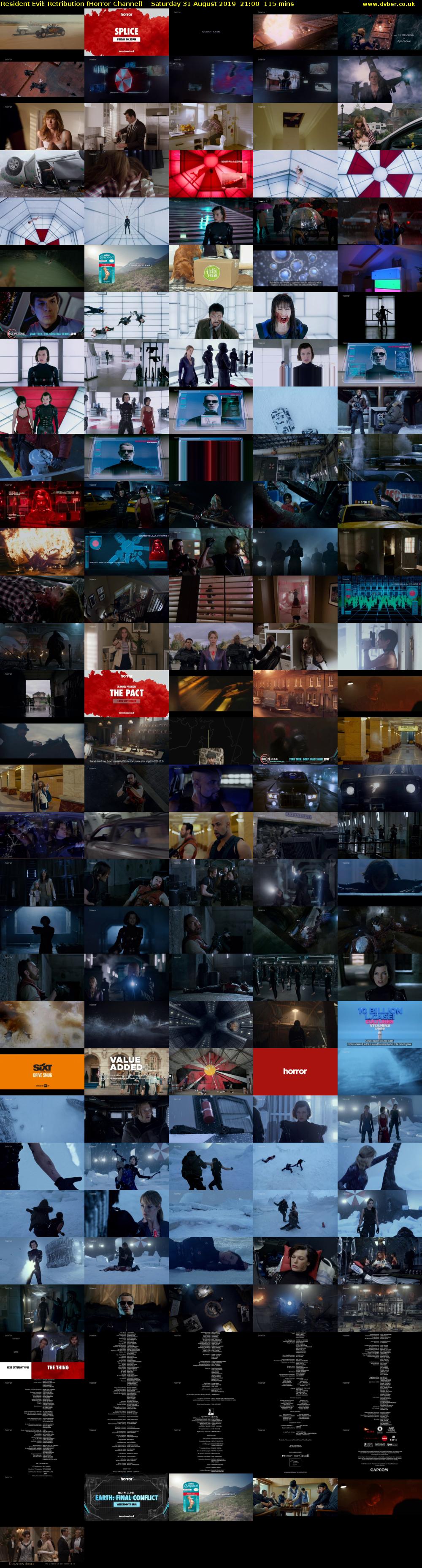 Resident Evil: Retribution (Horror Channel) Saturday 31 August 2019 21:00 - 22:55