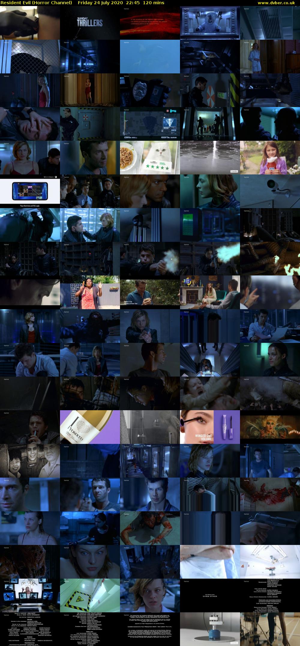 Resident Evil (Horror Channel) Friday 24 July 2020 22:45 - 00:45