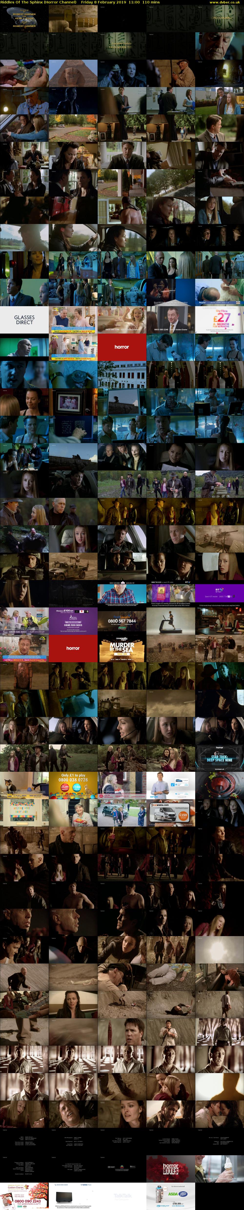 Riddles Of The Sphinx (Horror Channel) Friday 8 February 2019 11:00 - 12:50