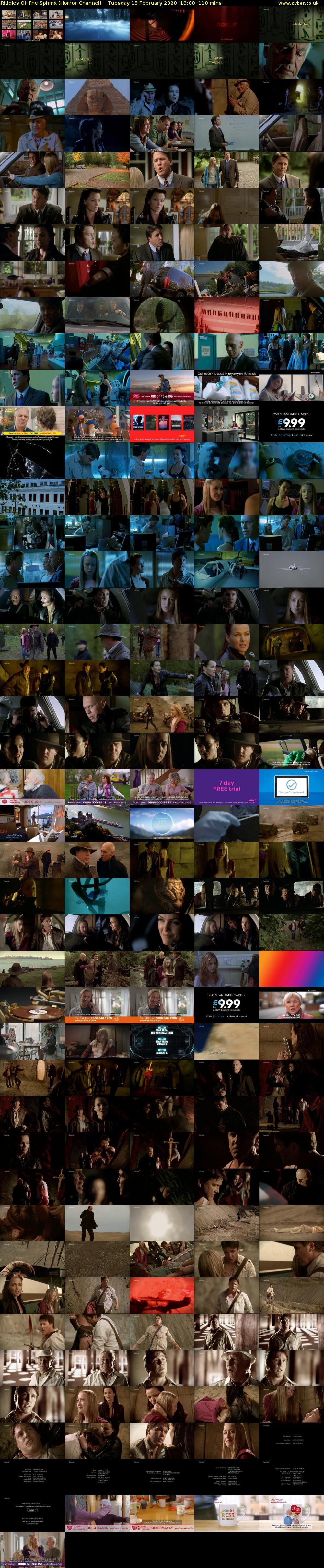 Riddles Of The Sphinx (Horror Channel) Tuesday 18 February 2020 13:00 - 14:50