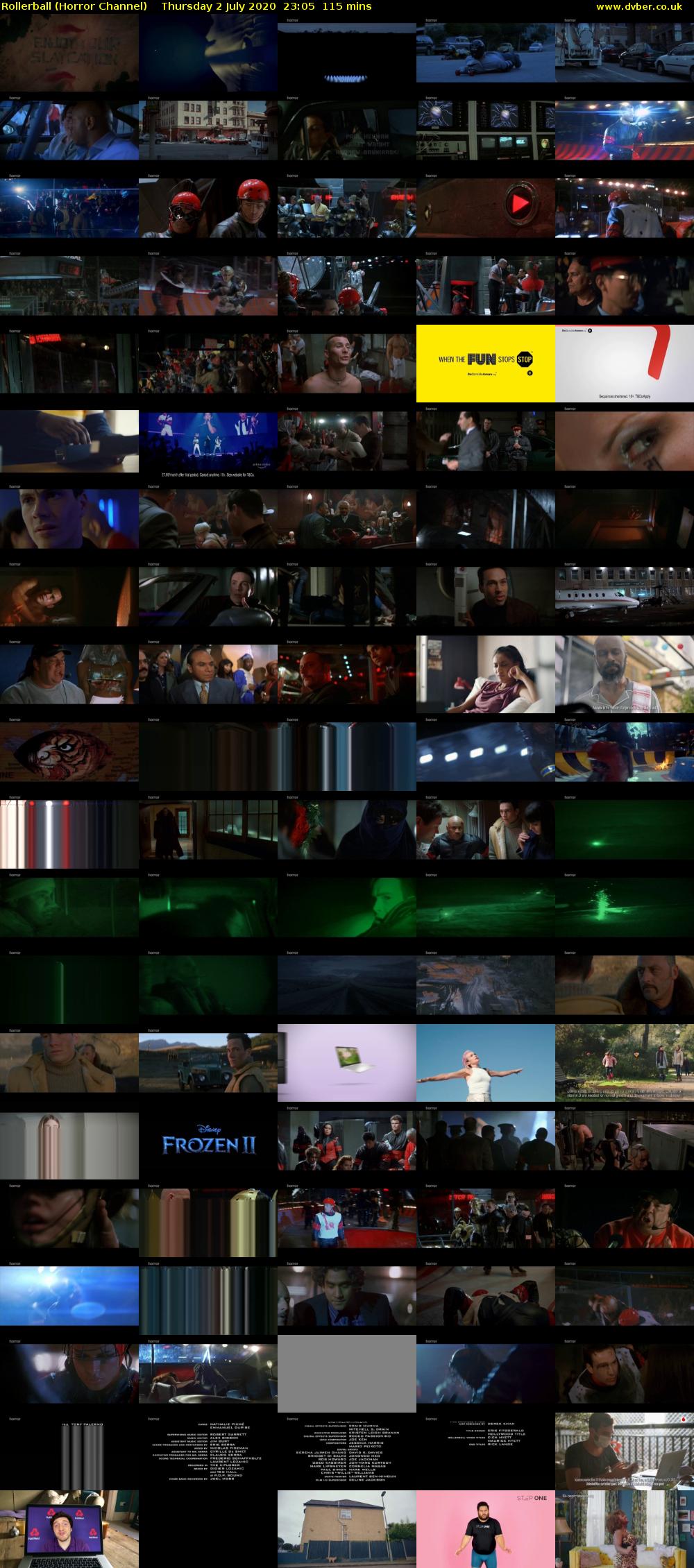 Rollerball (Horror Channel) Thursday 2 July 2020 23:05 - 01:00