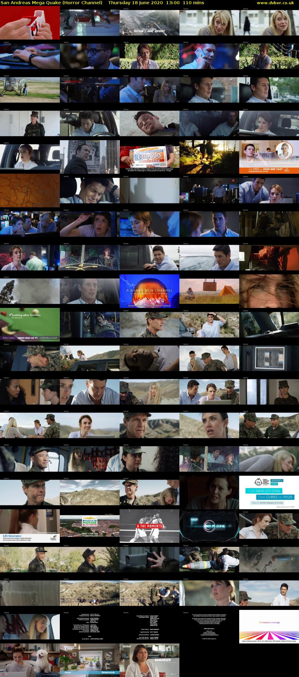 San Andreas Mega Quake (Horror Channel) Thursday 18 June 2020 13:00 - 14:50