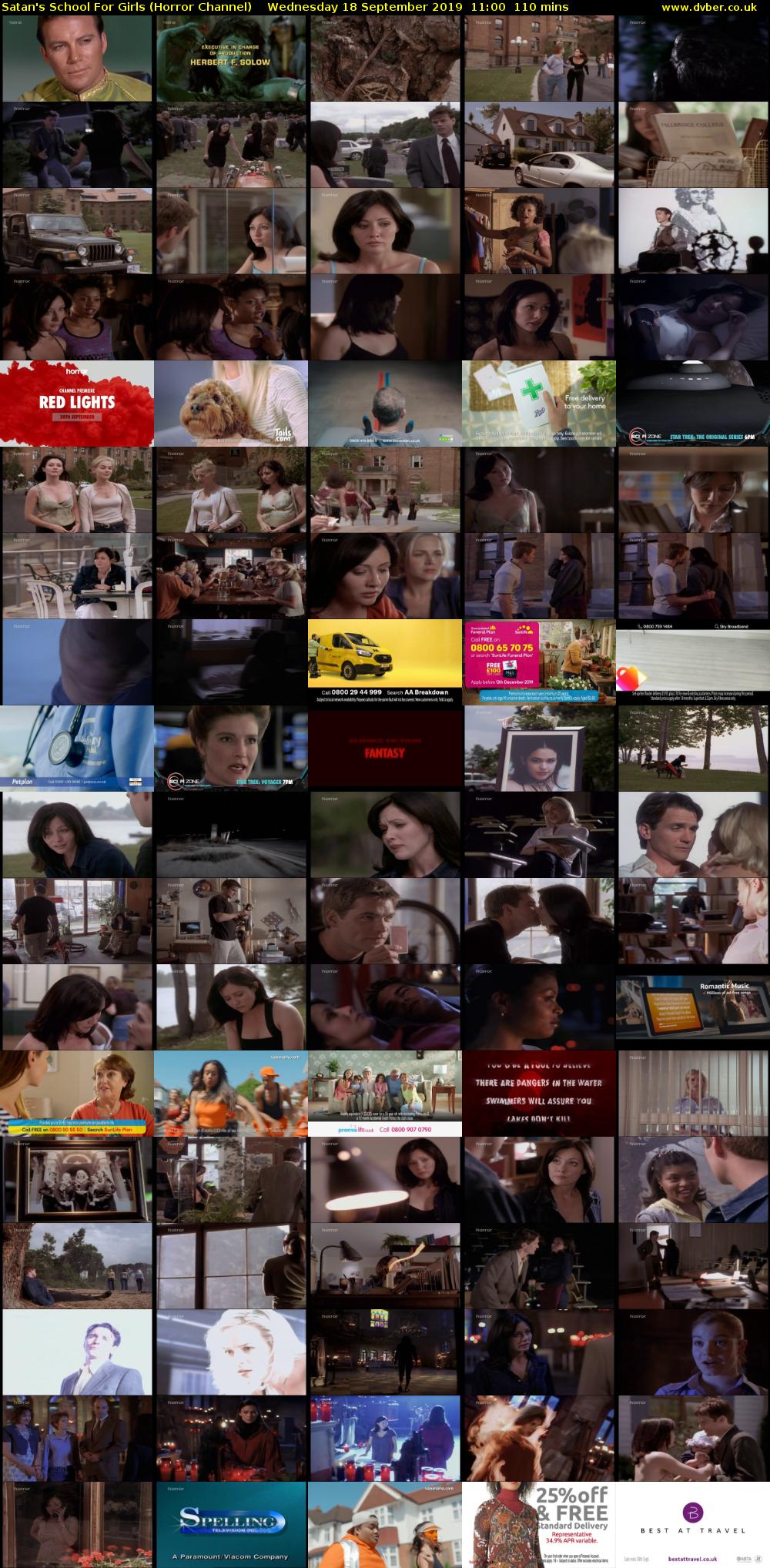 Satan's School For Girls (Horror Channel) Wednesday 18 September 2019 11:00 - 12:50