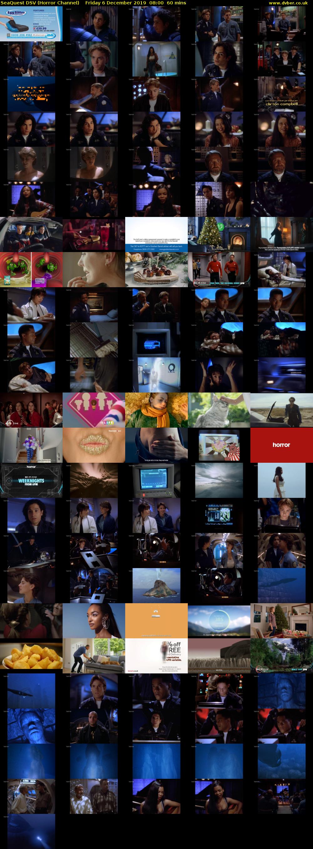 SeaQuest DSV (Horror Channel) Friday 6 December 2019 08:00 - 09:00
