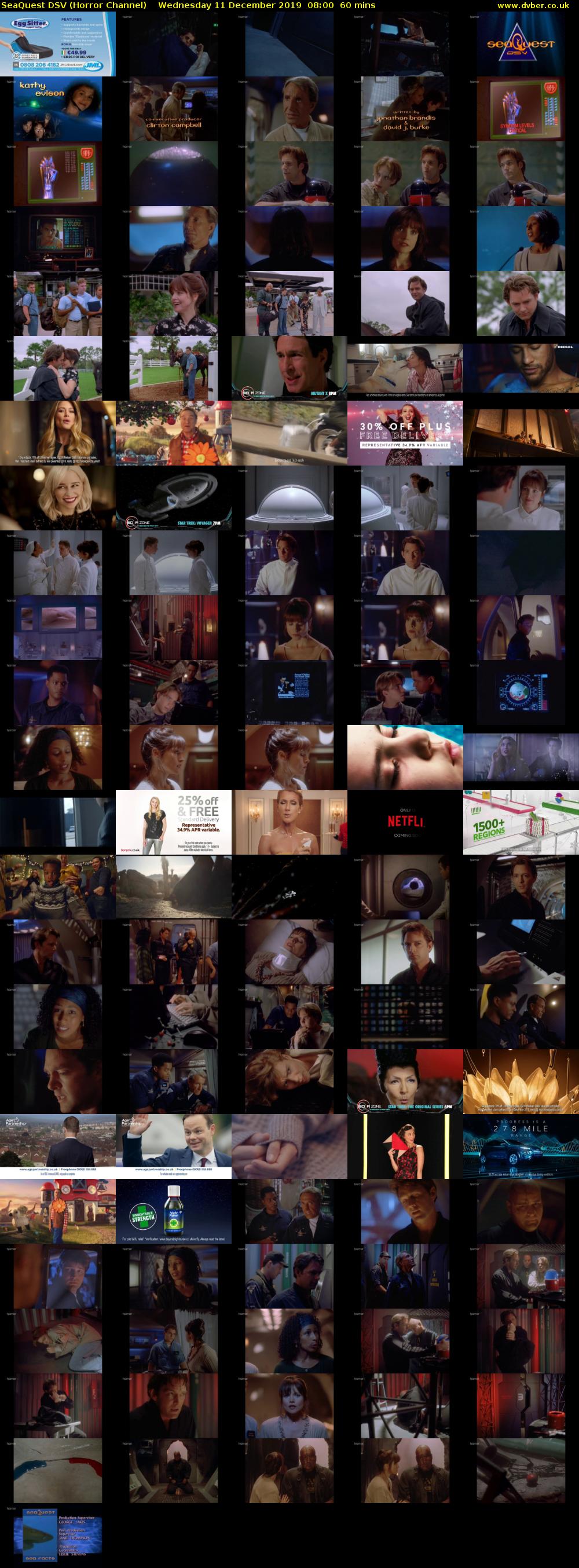 SeaQuest DSV (Horror Channel) Wednesday 11 December 2019 08:00 - 09:00
