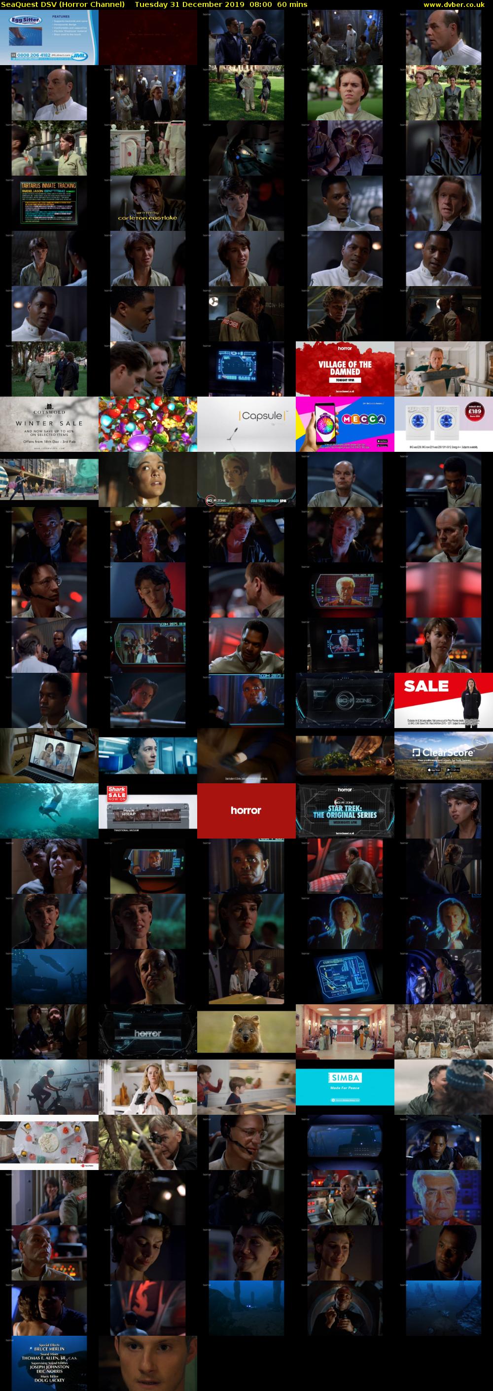 SeaQuest DSV (Horror Channel) Tuesday 31 December 2019 08:00 - 09:00