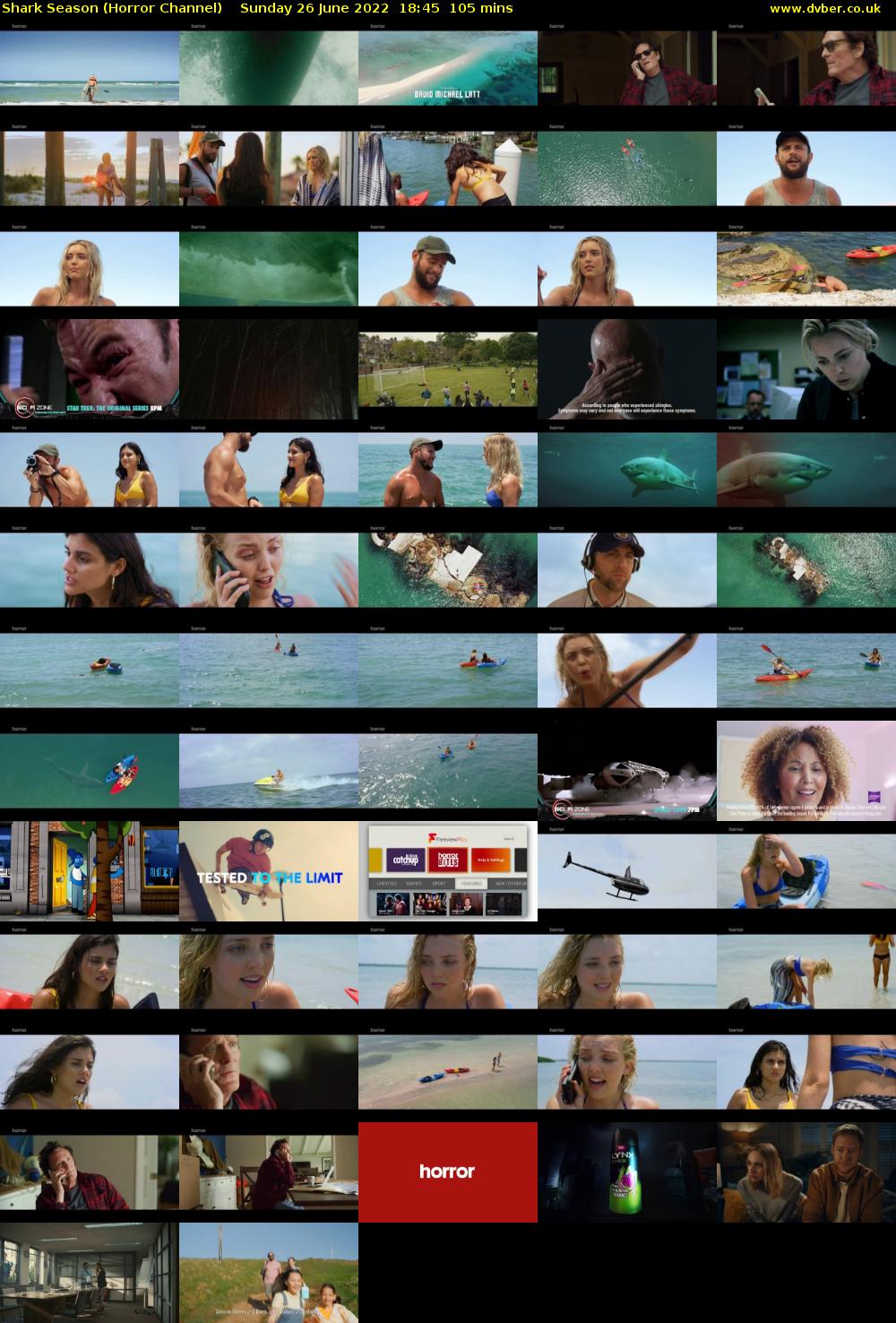 Shark Season (Horror Channel) Sunday 26 June 2022 18:45 - 20:30