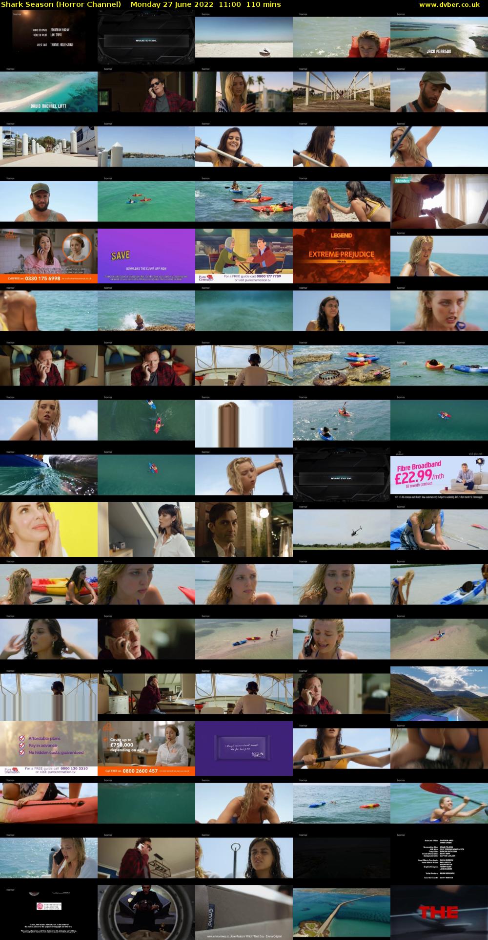 Shark Season (Horror Channel) Monday 27 June 2022 11:00 - 12:50