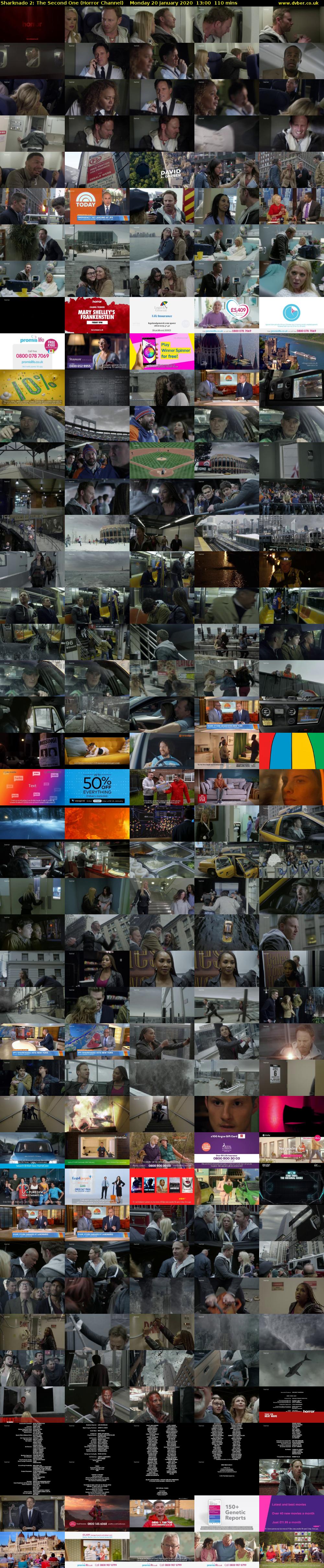 Sharknado 2: The Second One (Horror Channel) Monday 20 January 2020 13:00 - 14:50