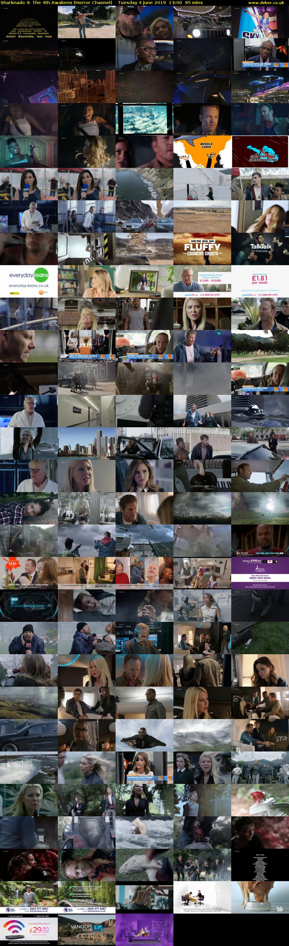 Sharknado 4: The 4th Awakens (Horror Channel) Tuesday 4 June 2019 13:00 - 14:35