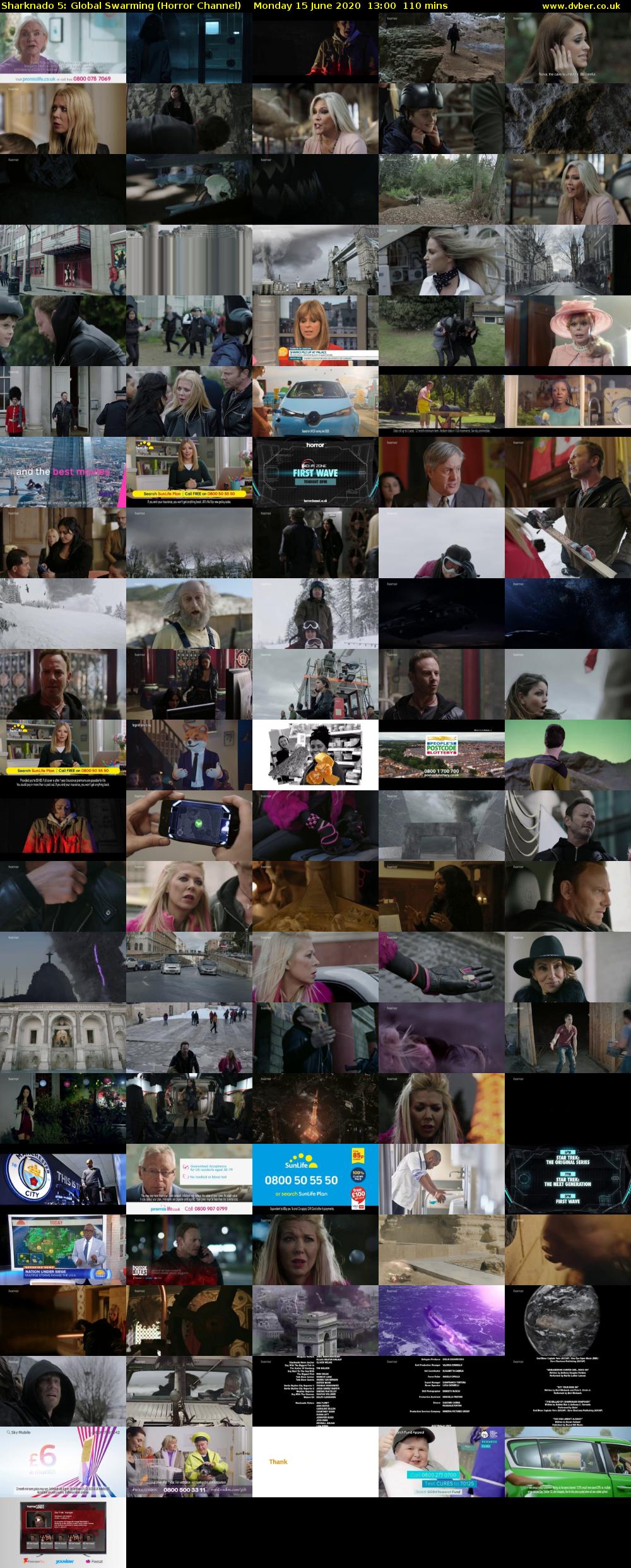 Sharknado 5: Global Swarming (Horror Channel) Monday 15 June 2020 13:00 - 14:50