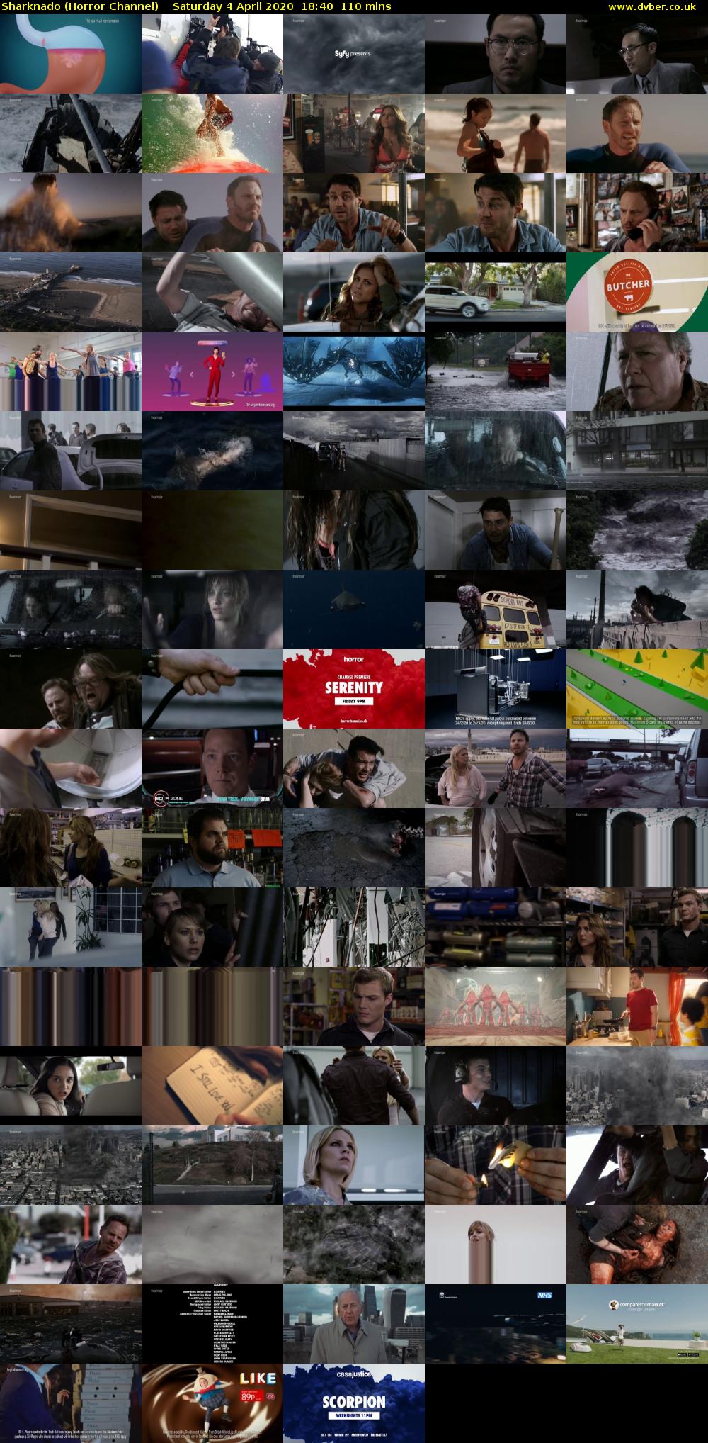 Sharknado (Horror Channel) Saturday 4 April 2020 18:40 - 20:30
