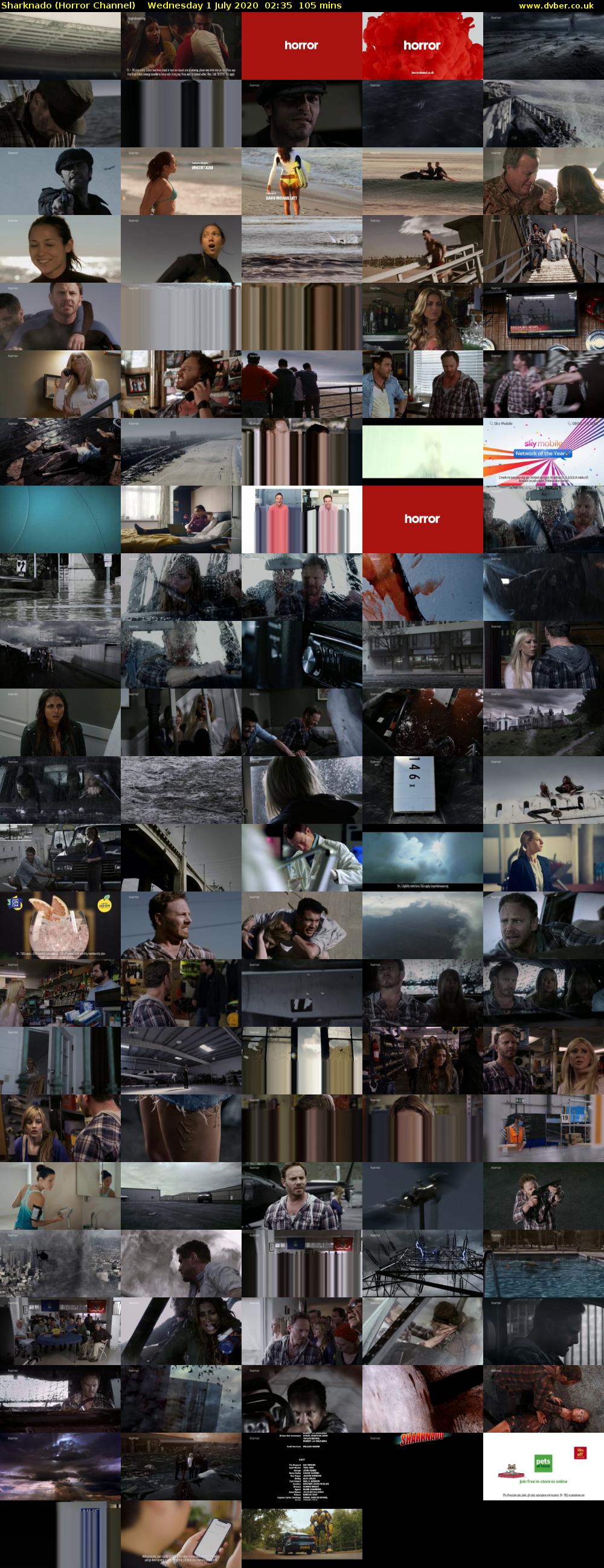 Sharknado (Horror Channel) Wednesday 1 July 2020 02:35 - 04:20
