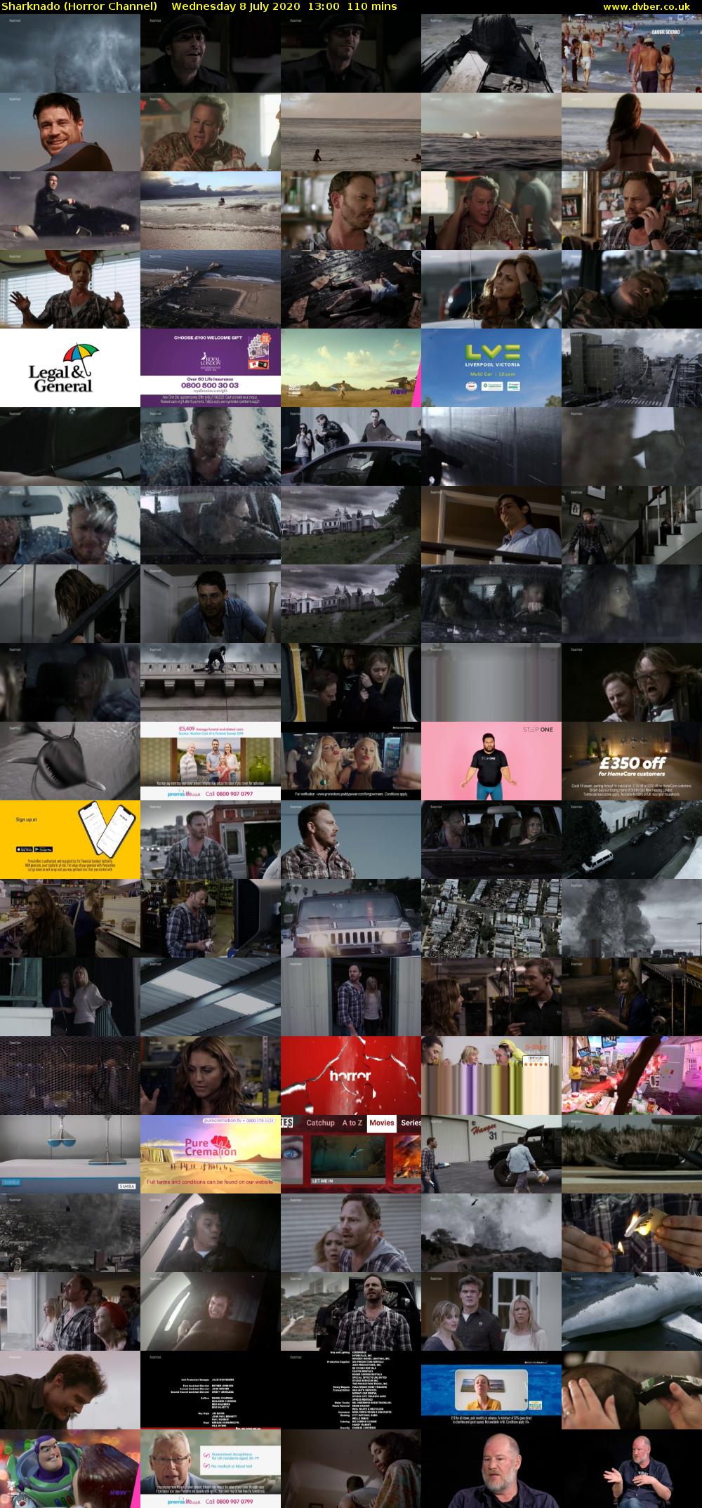 Sharknado (Horror Channel) Wednesday 8 July 2020 13:00 - 14:50