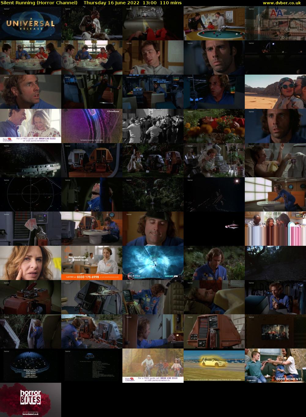 Silent Running (Horror Channel) Thursday 16 June 2022 13:00 - 14:50