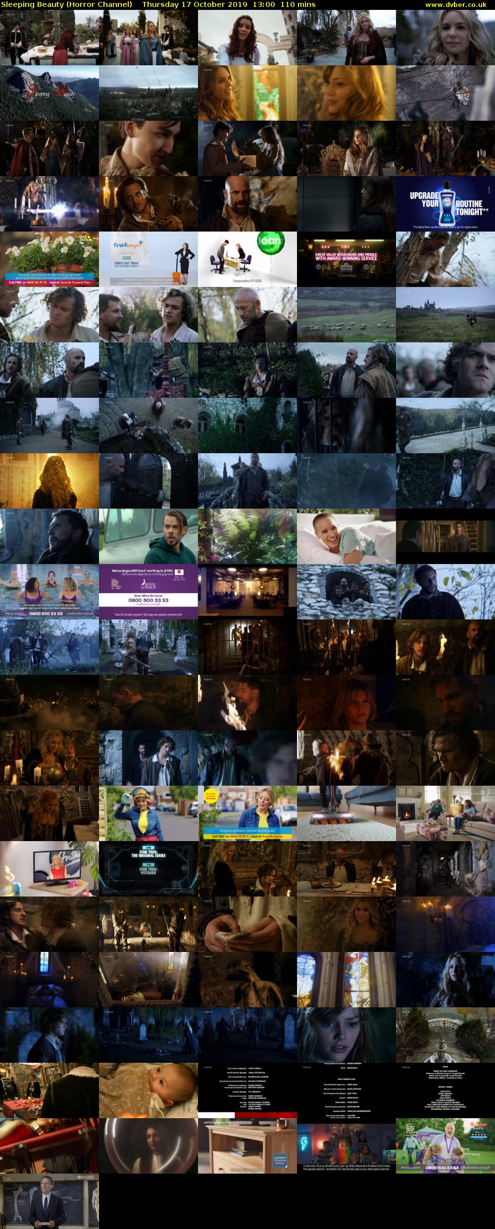 Sleeping Beauty (Horror Channel) Thursday 17 October 2019 13:00 - 14:50