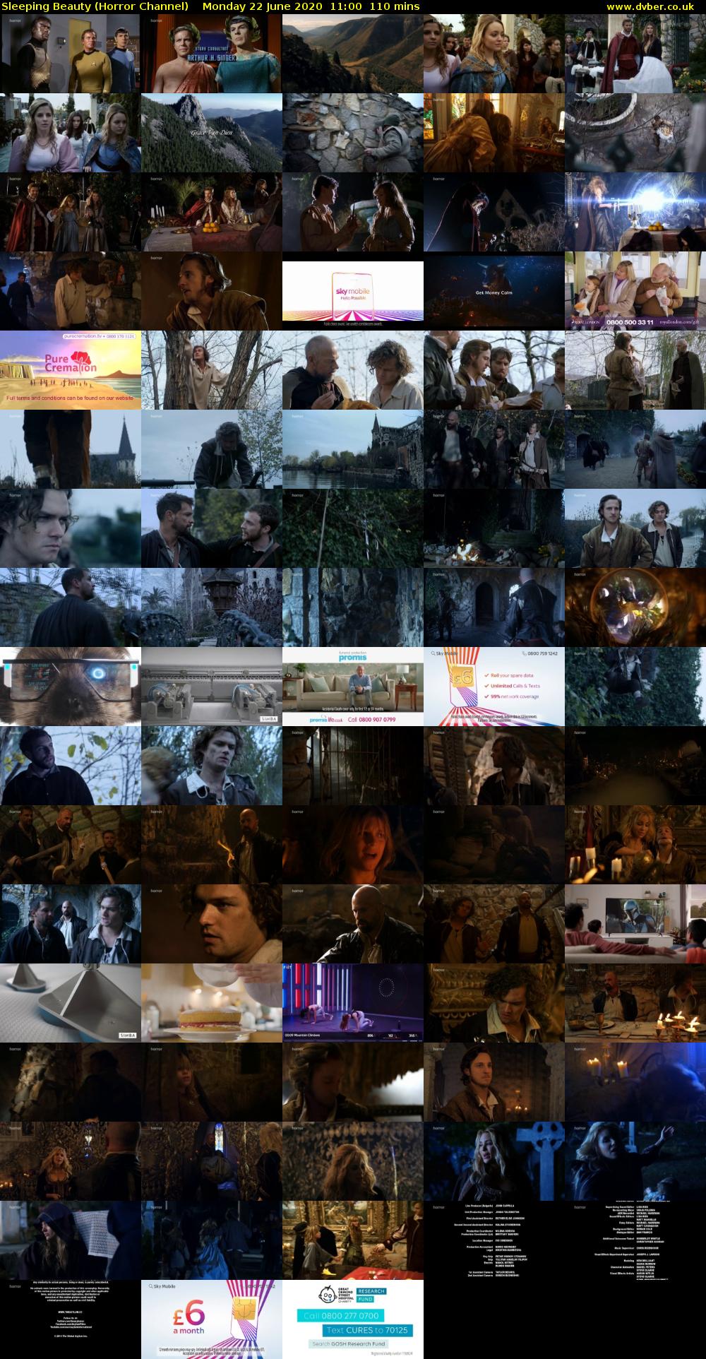 Sleeping Beauty (Horror Channel) Monday 22 June 2020 11:00 - 12:50