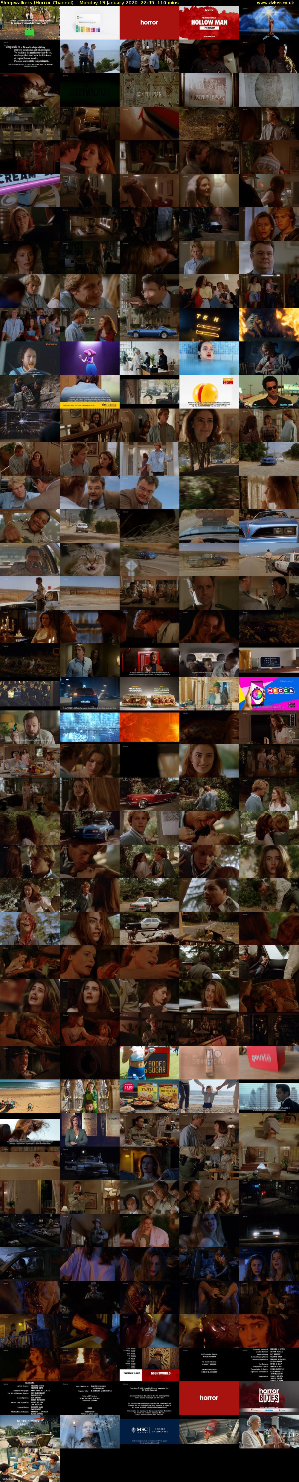 Sleepwalkers (Horror Channel) Monday 13 January 2020 22:45 - 00:35