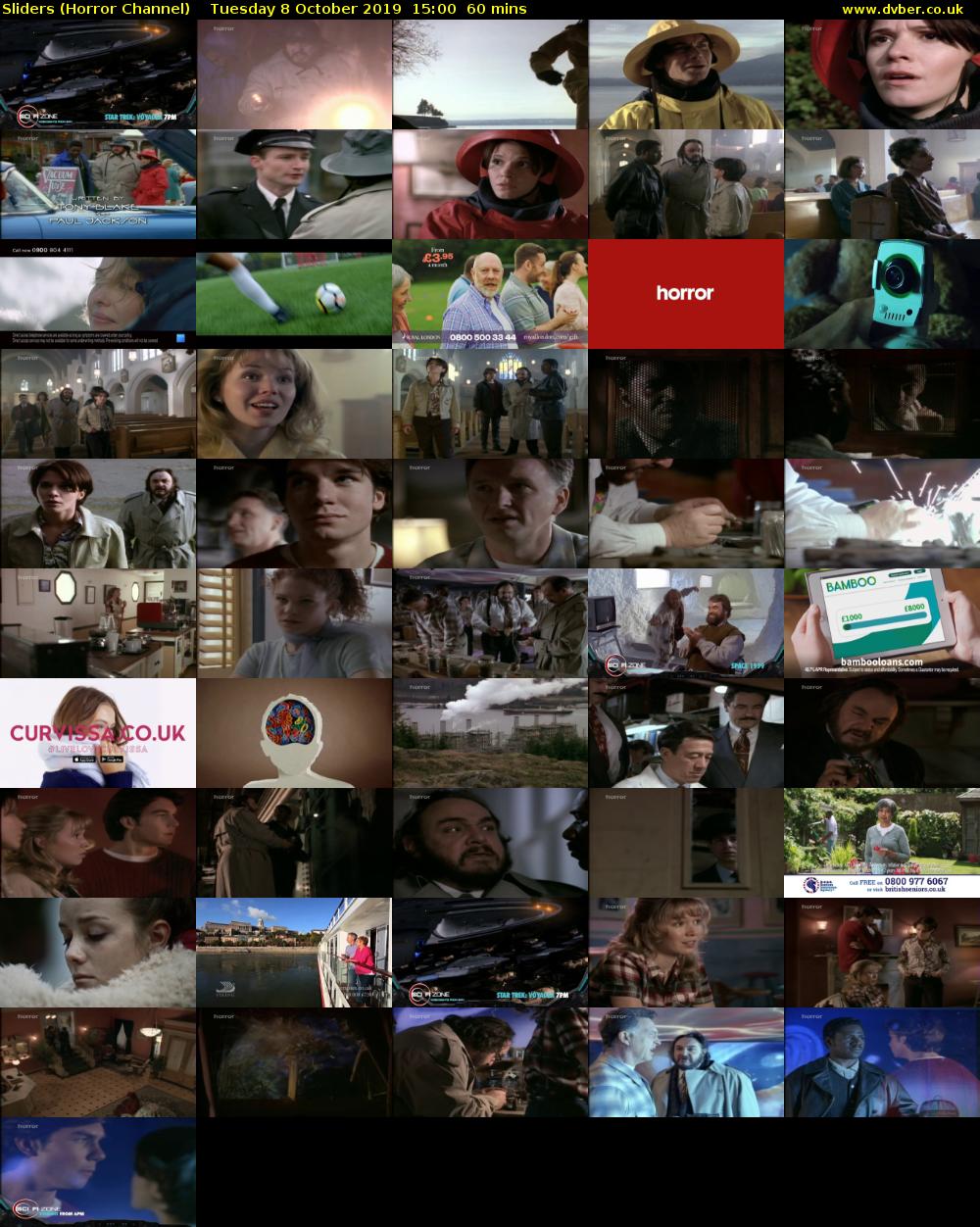 Sliders (Horror Channel) Tuesday 8 October 2019 15:00 - 16:00