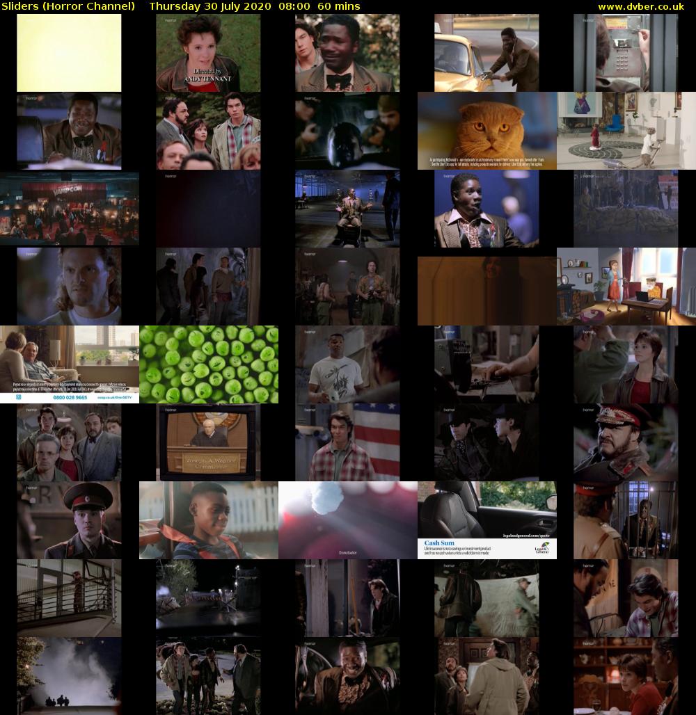 Sliders (Horror Channel) Thursday 30 July 2020 08:00 - 09:00