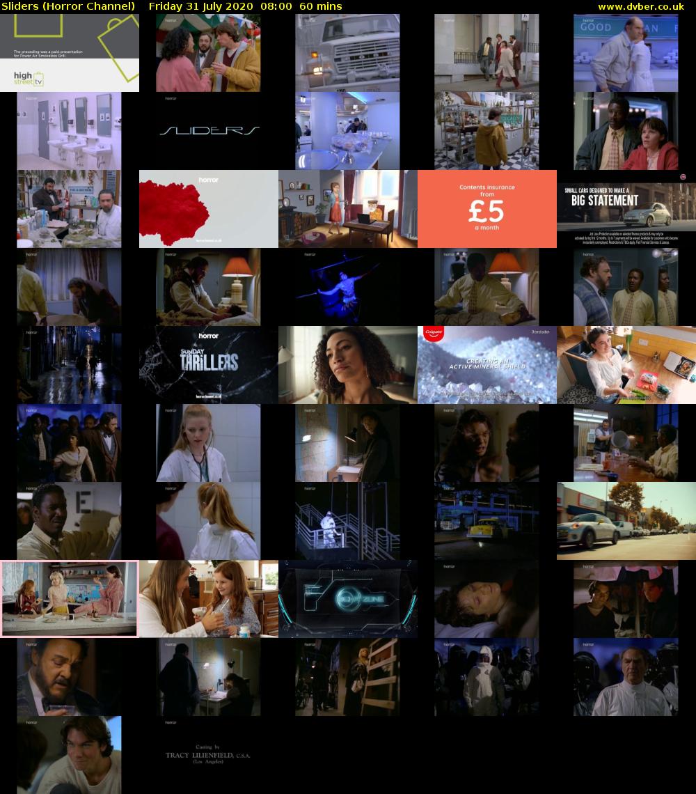 Sliders (Horror Channel) Friday 31 July 2020 08:00 - 09:00