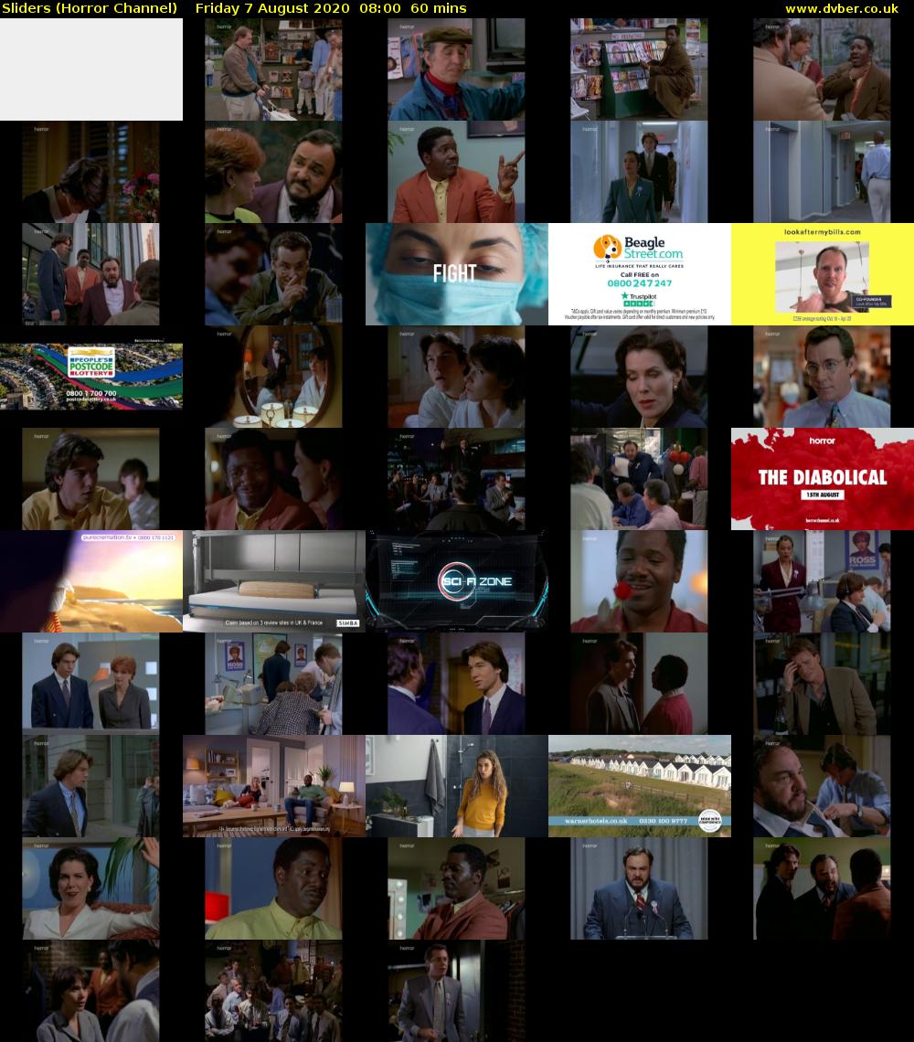 Sliders (Horror Channel) Friday 7 August 2020 08:00 - 09:00