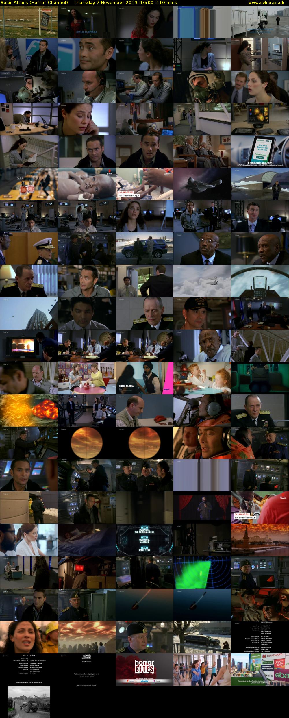 Solar Attack (Horror Channel) Thursday 7 November 2019 16:00 - 17:50
