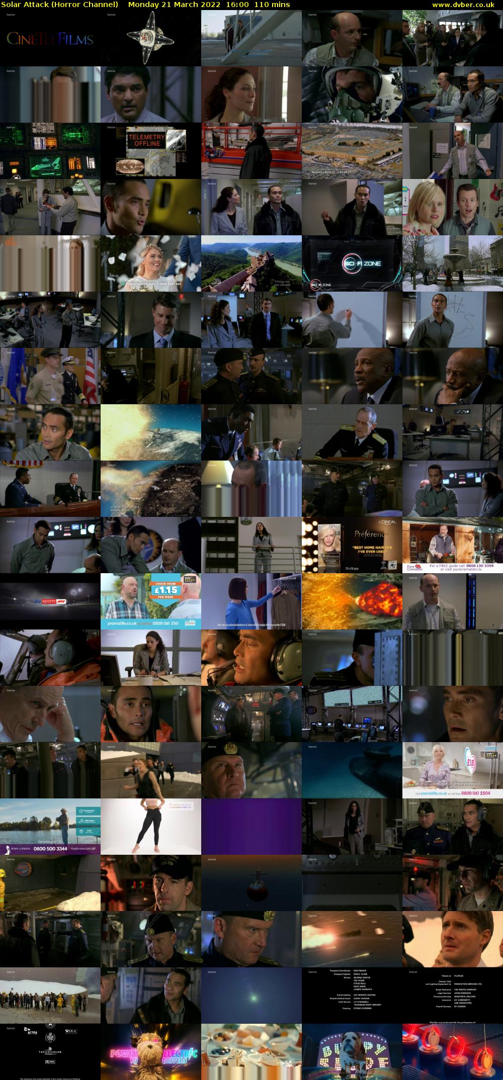 Solar Attack (Horror Channel) Monday 21 March 2022 16:00 - 17:50