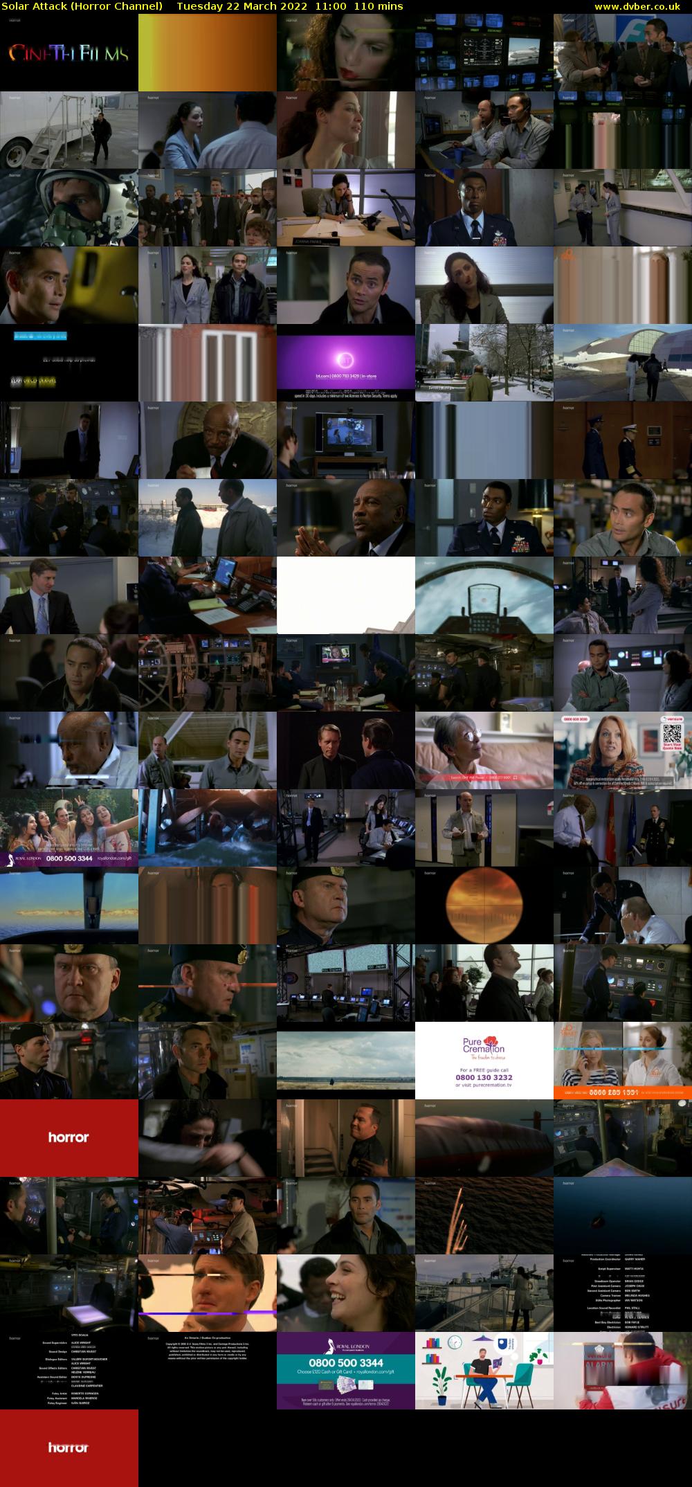 Solar Attack (Horror Channel) Tuesday 22 March 2022 11:00 - 12:50