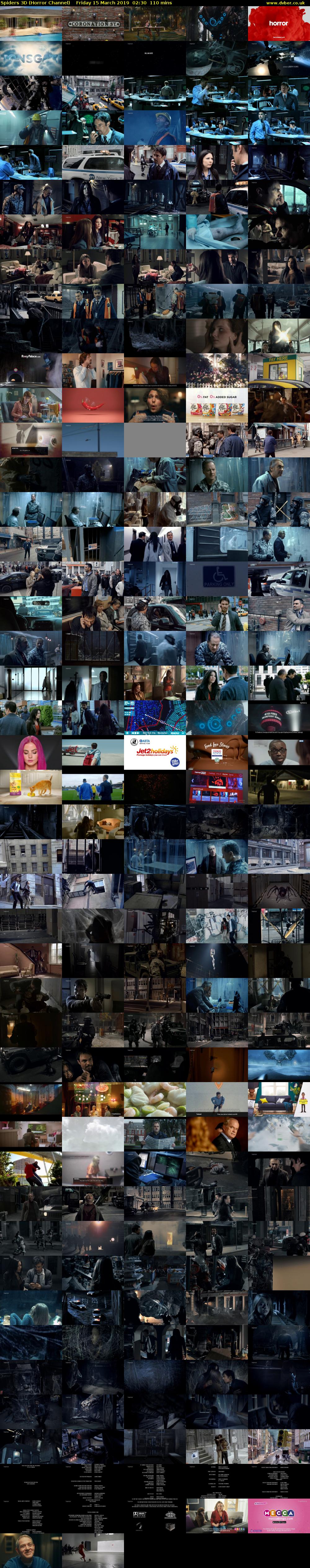 Spiders 3D (Horror Channel) Friday 15 March 2019 02:30 - 04:20