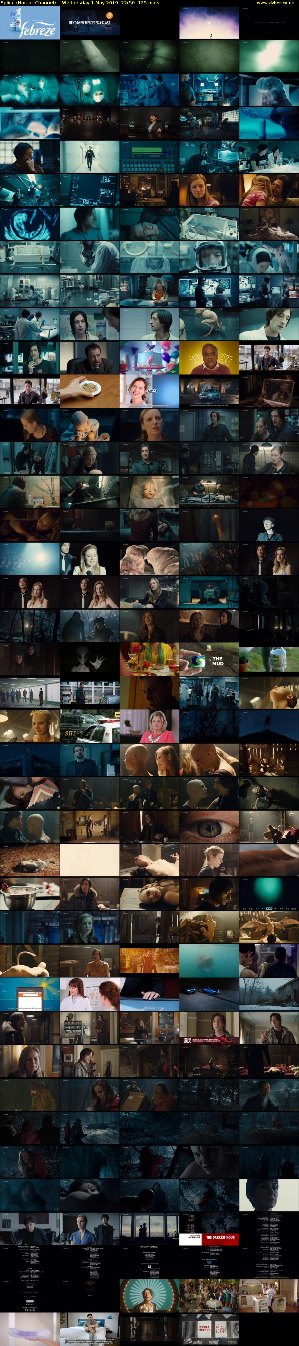 Splice (Horror Channel) Wednesday 1 May 2019 22:50 - 00:55