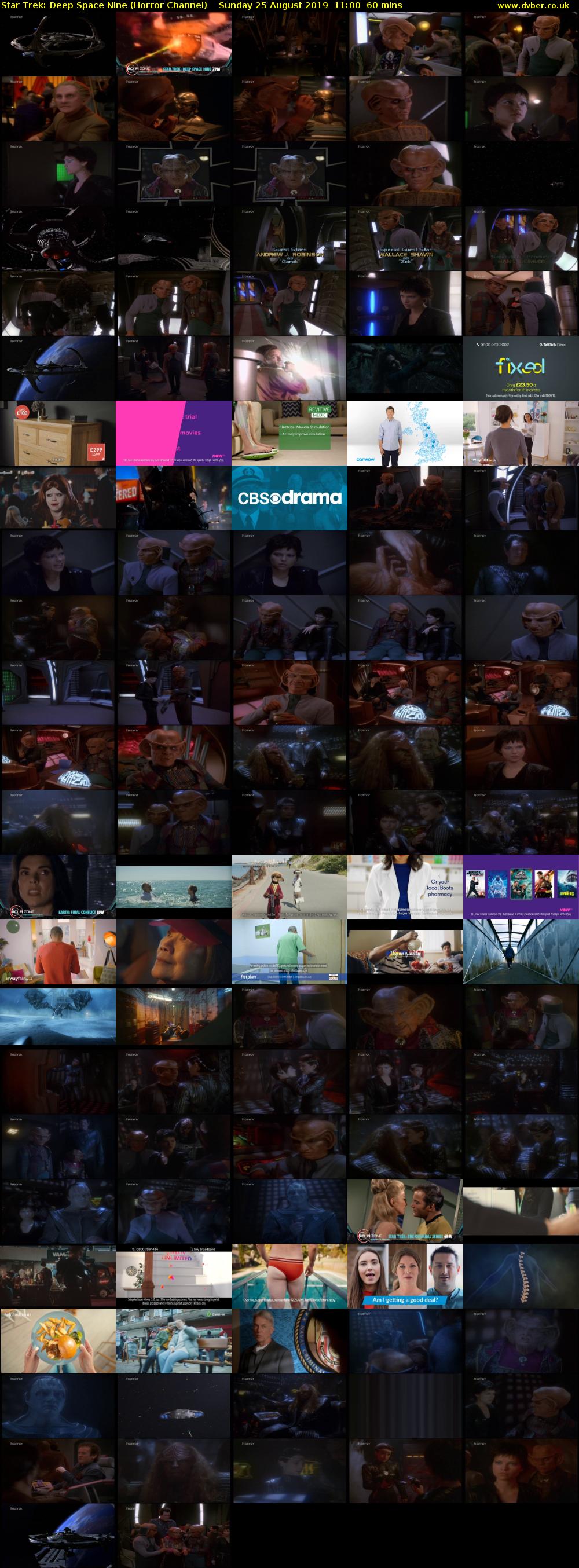 Star Trek: Deep Space Nine (Horror Channel) Sunday 25 August 2019 11:00 - 12:00