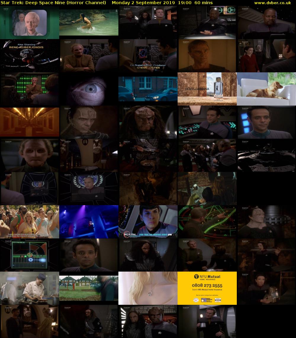 Star Trek: Deep Space Nine (Horror Channel) Monday 2 September 2019 19:00 - 20:00